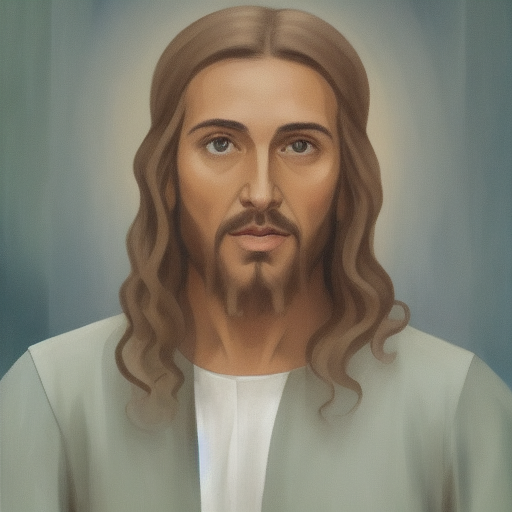Jesus in the style of Jorge Cocco and the Gospel Library (batch upload from creativity testing)